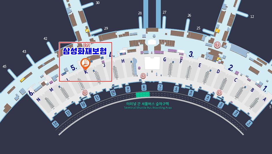 인천공항 삼성화재 해외여행보험 센터 위치